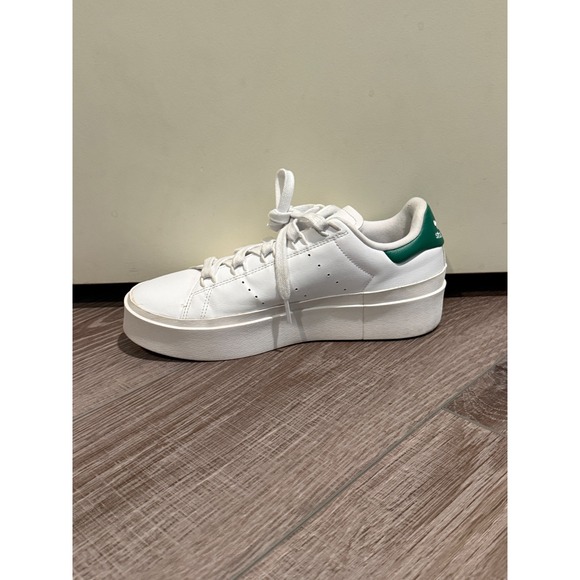Adidas Stan Smith Platform Sneakers White Green Women Size 8 - Picture 6 of 9